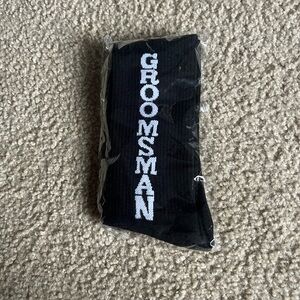 Amazon Black and White Groomsman Socks